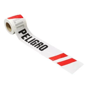 Cinta de peligro roja/blanca (rollo 0,08x200m)