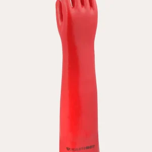 GUANTE PVC SUPER LARGO LIVIANO 60CM ROJO