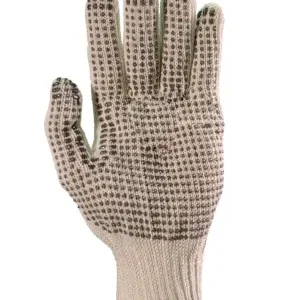 Guante algodón tejido moteado gris T.8
