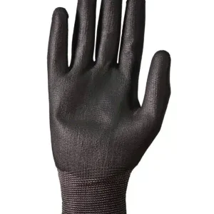 Gte. Tejido Talle 10 S-Cost. Recub. en PU Espumado Negro