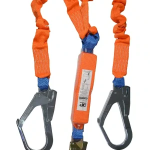 Cola de Amarre Antic. Elastizada de 1.5mts de largo con amortiguador. 2 Ramas con mosqueton de 18mm 55mm de apertura